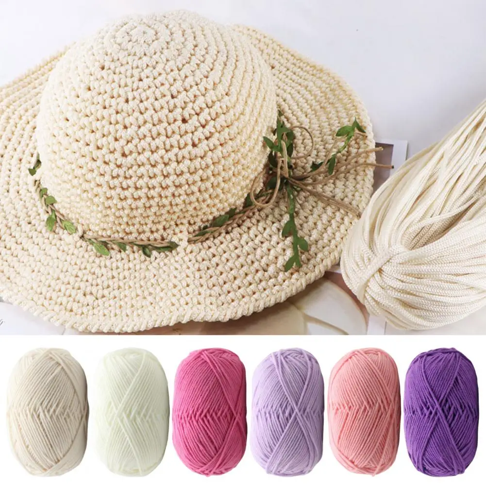 50g Knitting Wool Yarn Professional Needlework DIY 4Ply Milk Cotton Crochet Knitted Yarn Dyed Lanas For Crochet Sweater Hat Doll 2