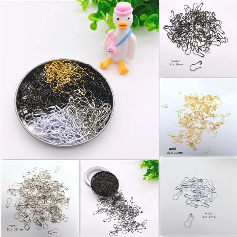 혼합 골드/실버 와이어 버/개/몫 청동 조롱박 배 모양의 금속 클립 핀 안전핀 태그 액세서리 DIY 바느질 도구 2000 참존복