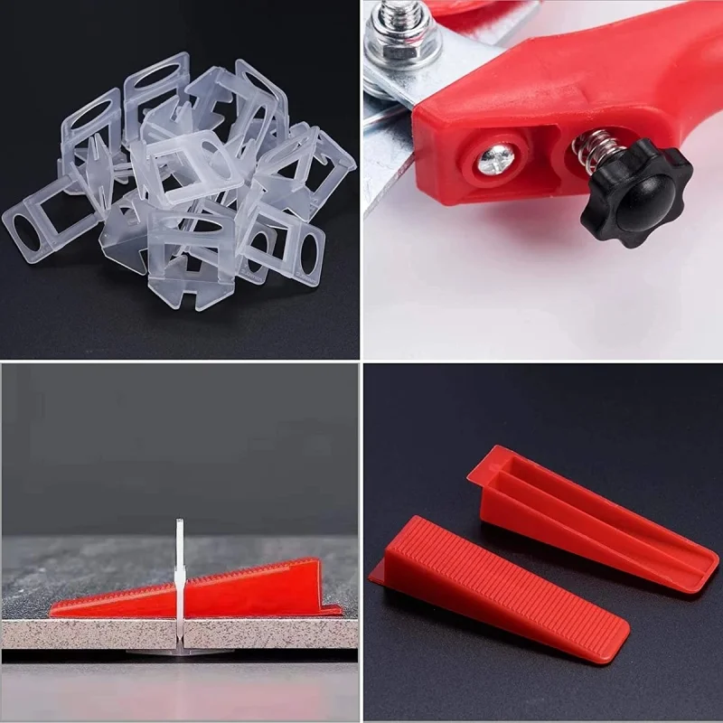 Tile Leveling System 0.35mm 0.5mm Leveler Base Tile Leveling Toolkit Shims Clamps Wedges 500PCS tile spacers tile leveling clips tile leveling tools