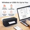 Stampante termica per etichette Marklife X4 Stampante portatile per pacchetti postali 4x6 Stampa Bluetooth e riconoscimento automatico delle etichette 5