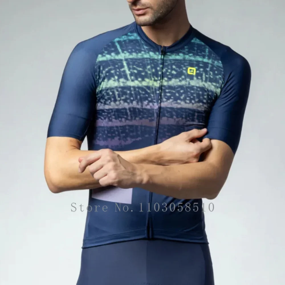 Men's Cycling Jersey Summer Anti-UV MTB Shirt with 3 Pockets Outdoor Sports Apparel Breathable Bicycle Clothing MTB Shirt Sports 5