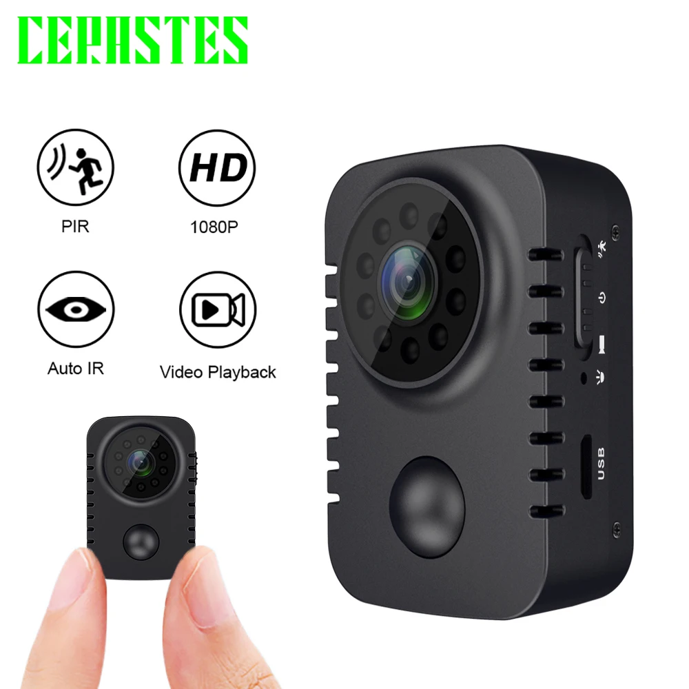 1080P Mini Body Camera HD Video Surveil Camera Surveillance Recorder Camera Motion Activated Small Nanny Cam Small Cam