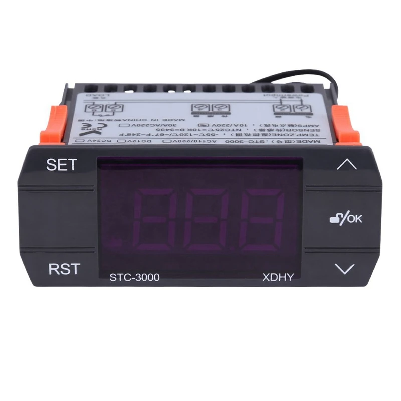 

STC-3000 Digital Temperature Controller Thermostat Touch Digital Thermostat With Sensor 110-220V 30A