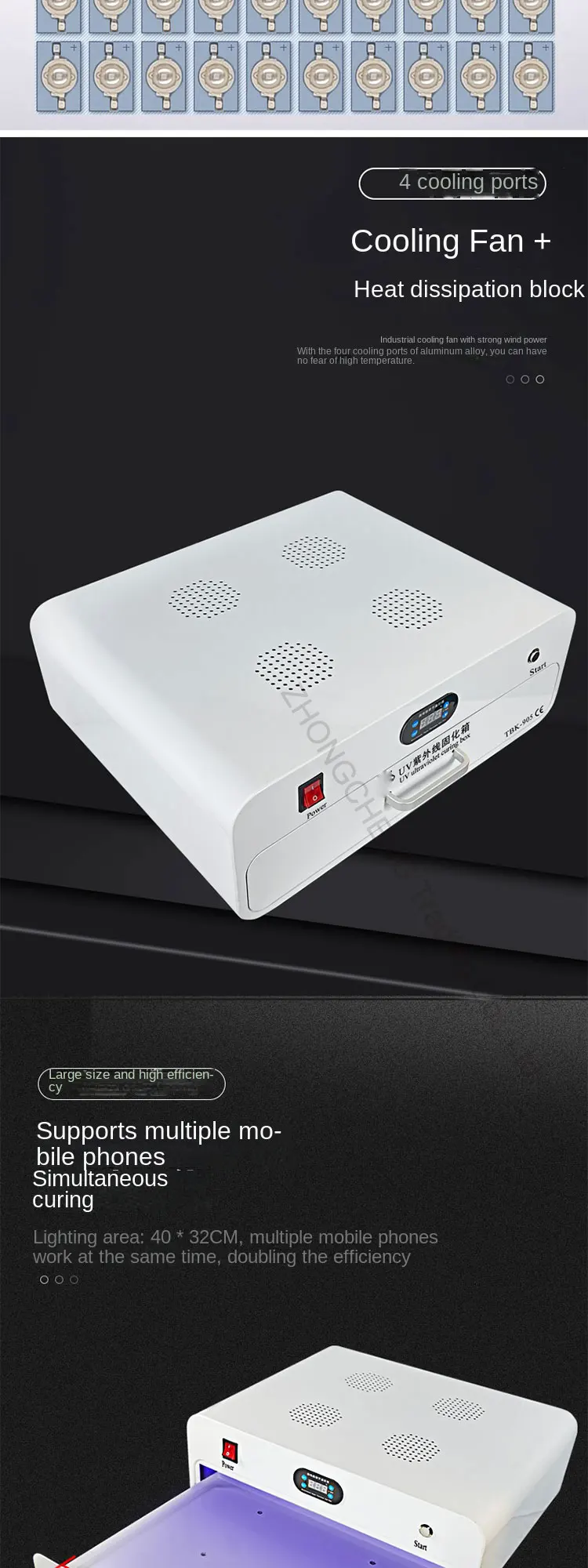 TBK-905 New UV Curing Box Curved Flexible Screen Wrinkle Free Optical Adhesive S