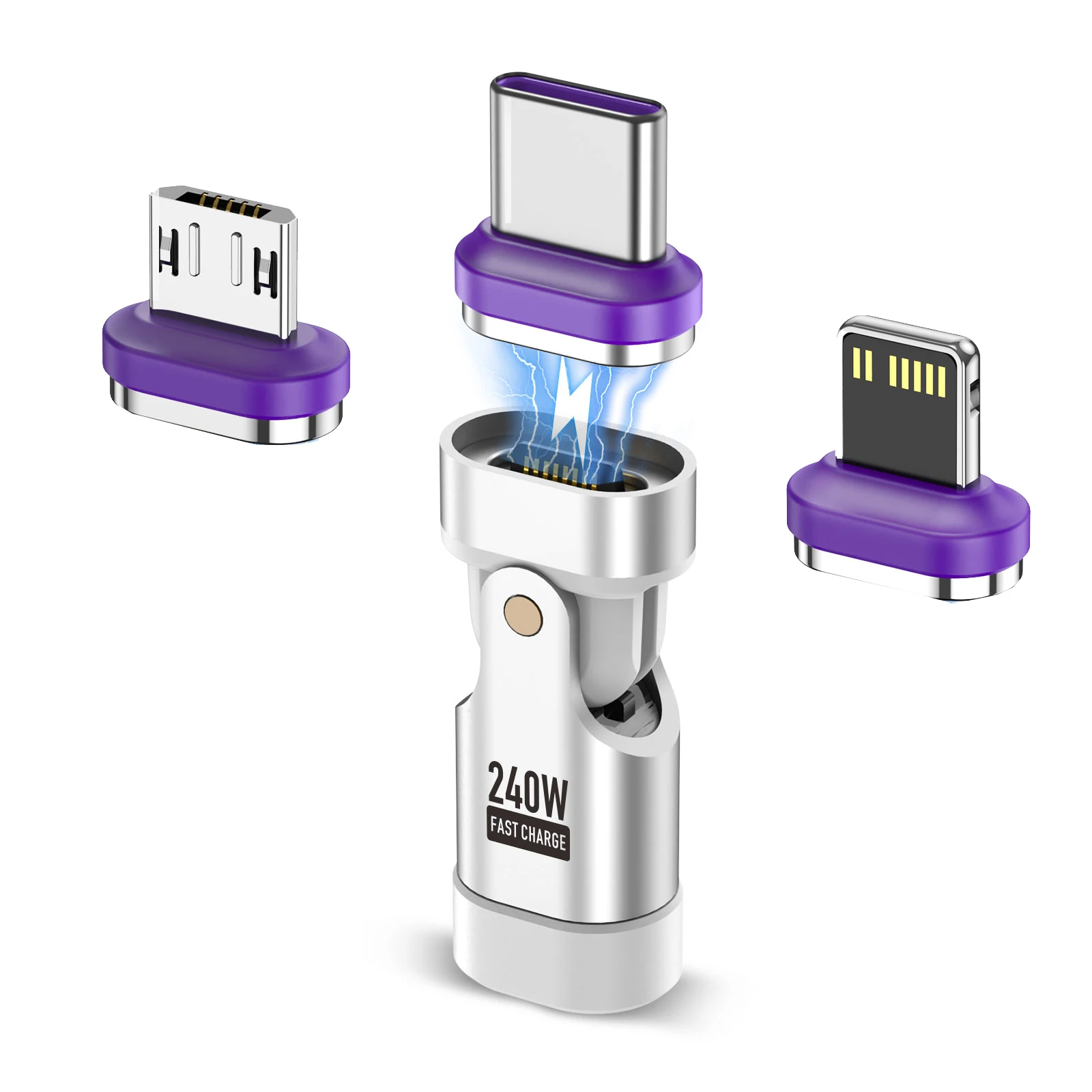 240W Magnetic USB-C to USB-C Fast Charging Cable Adapter
