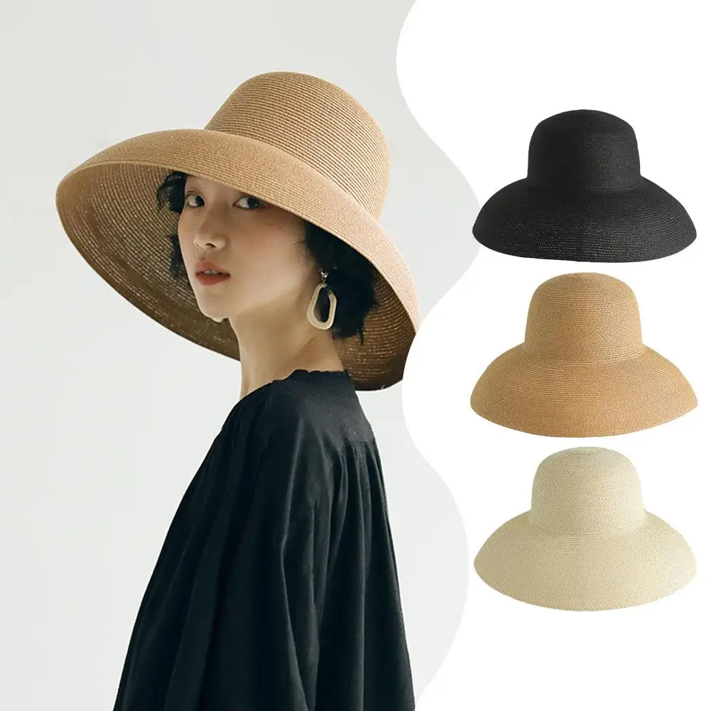Eleganter Damen Strohhut Mit Breiter Krempe Für Den Sommer Strand_voghion.com