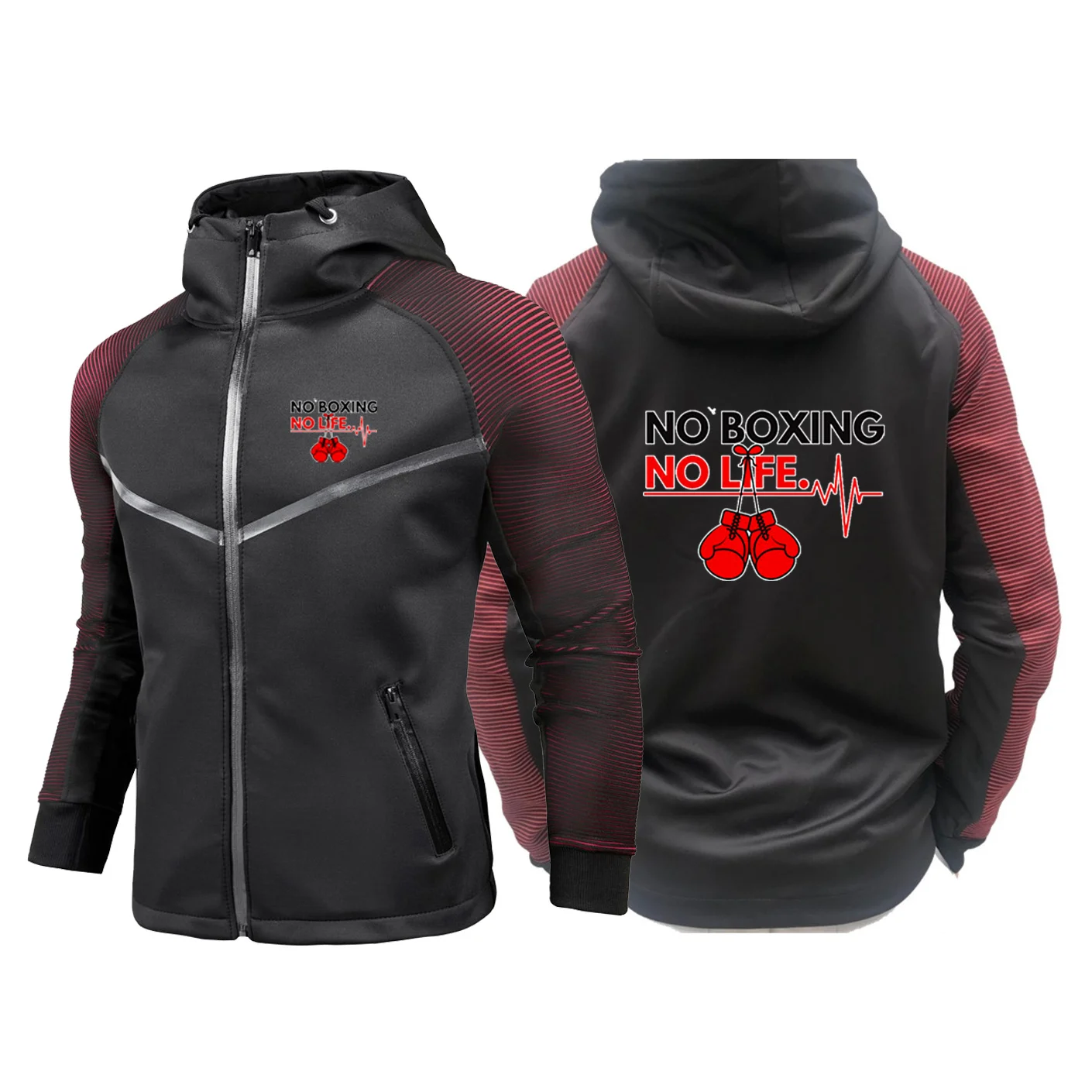 Men's Breathable Slim Fit Zipper Hoodie Jacket