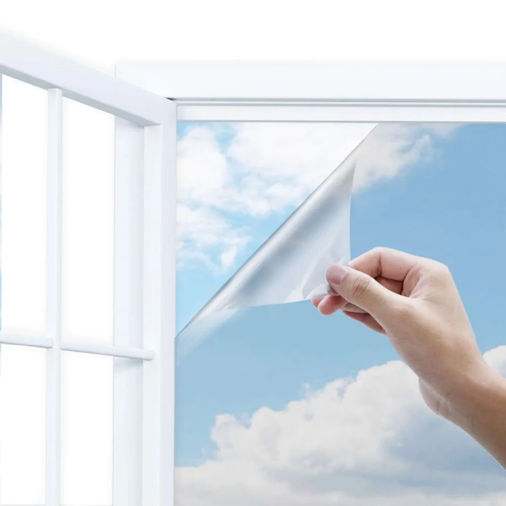 One Way Mirror Glass Film Privacy Film Self Adhesive Residential Window Heat Control Glare Reduction Anti UV Window Tinting window film