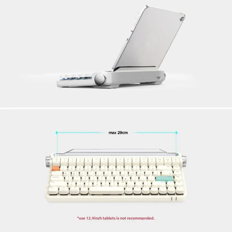 Retro tablet keyboard Bluetooth mechanical keyboard, mobile phone keyboard RGB green axis mechanical