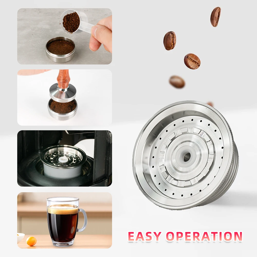 Adattatore Capsule Caffè in Acciaio Inox per ENV135, GCA1, e POP 80ml