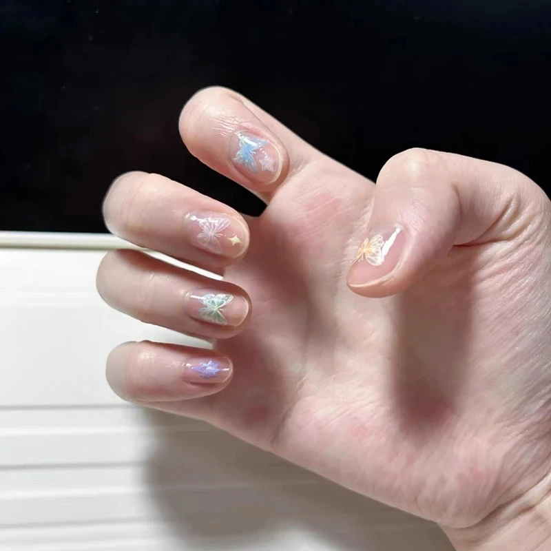Creative Nail Art Stickers with Butterflies