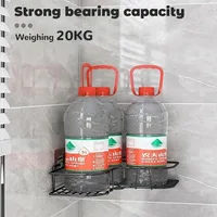 Toilet Storage Rack Bathroom Shelf No-Drill Corner Shelf Shower Wall Mounted Shelf Bracket Bathroom Accessory Organizer Shampoo 2