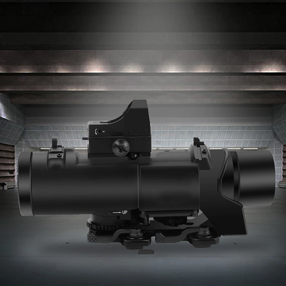 Fixed Dual Purpose Scope With Mini Red Dot Scope Red Dot Sight For Rifle Hunting Shooting 1x-4x red dot sight rifle scope