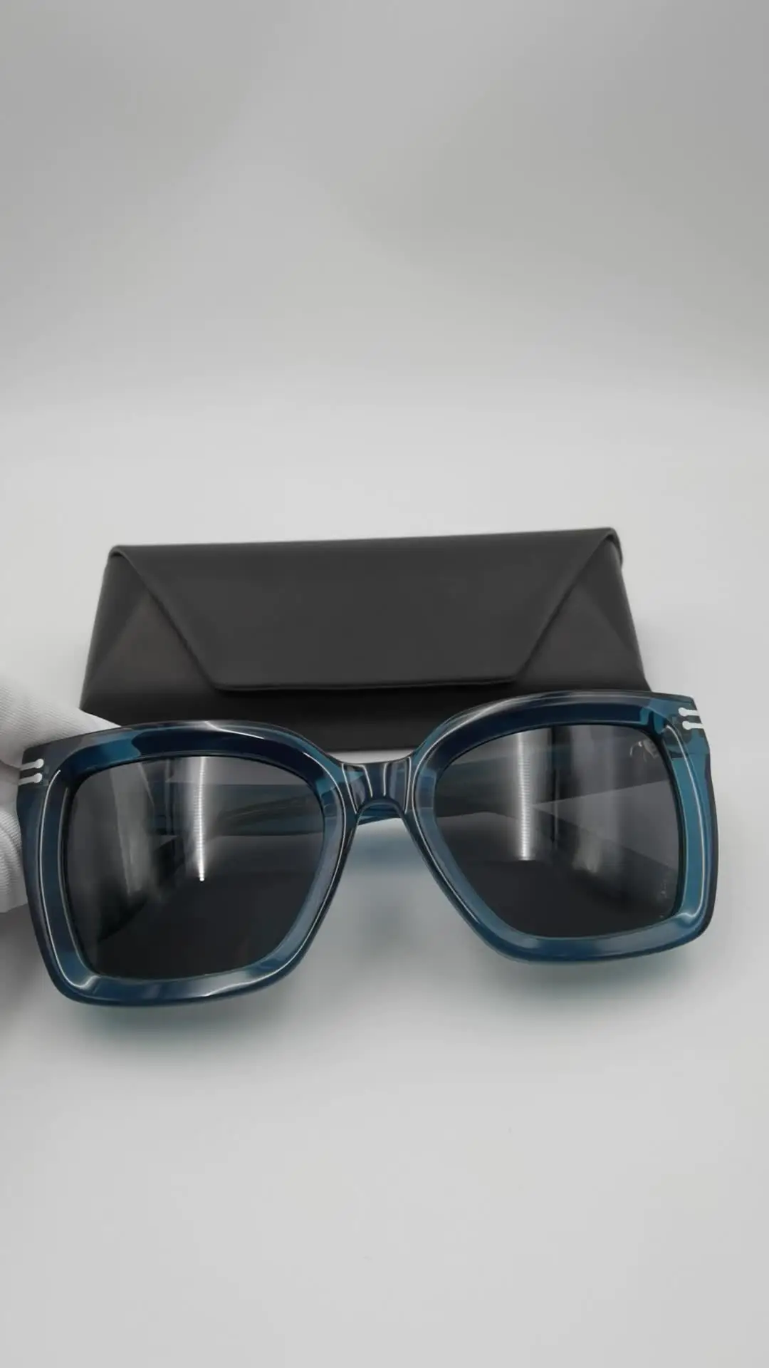 Женские солнцезащитные очки с поляризацией ацетатные квадратные кошачий глаз в