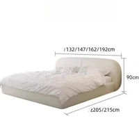 Tête de lit simple blanche en tissu, style français, chambre à coucher, design moderne, accessoires de maison 5