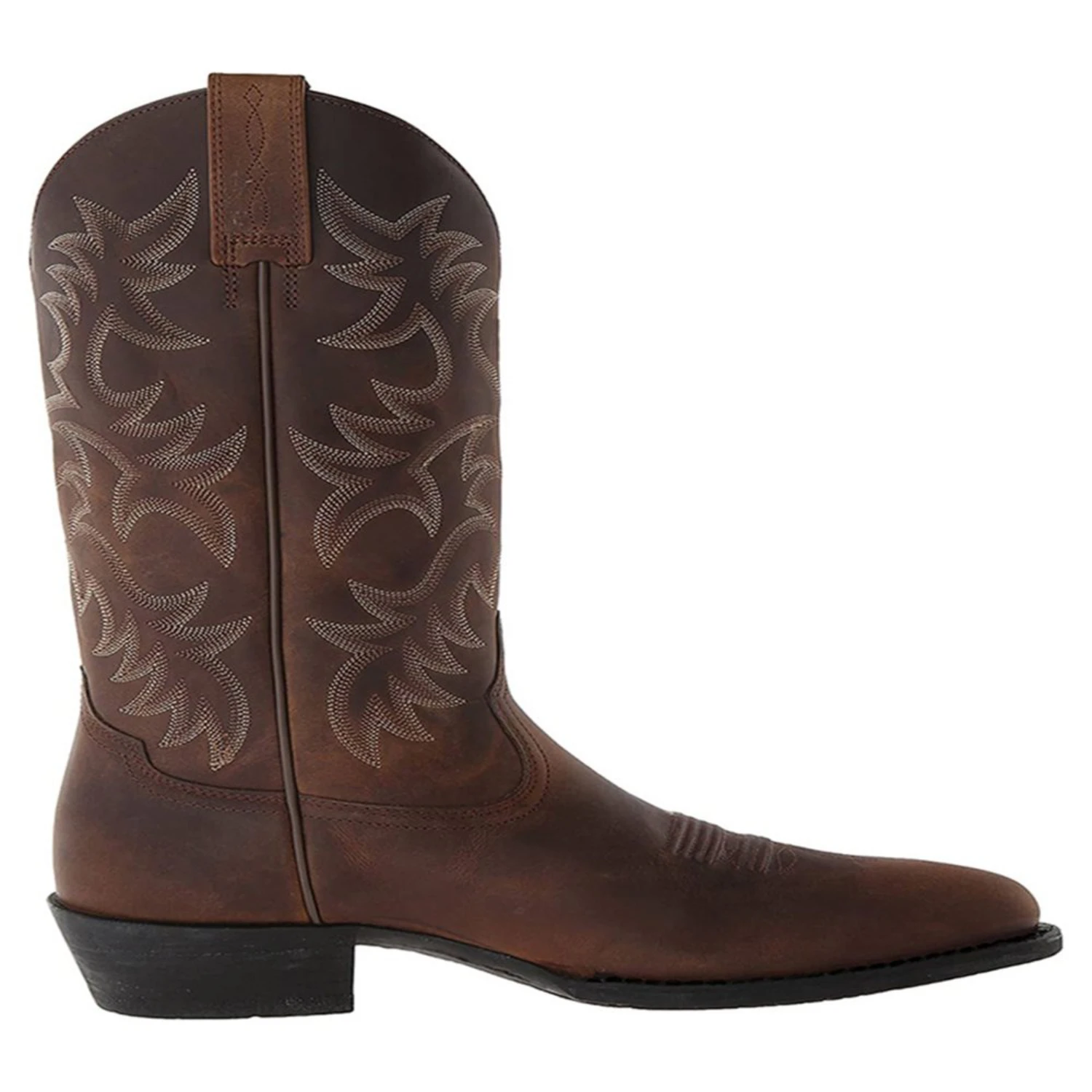 Comfortable Mid Calf Cowboy Boots for Men, Embroidered Size 11