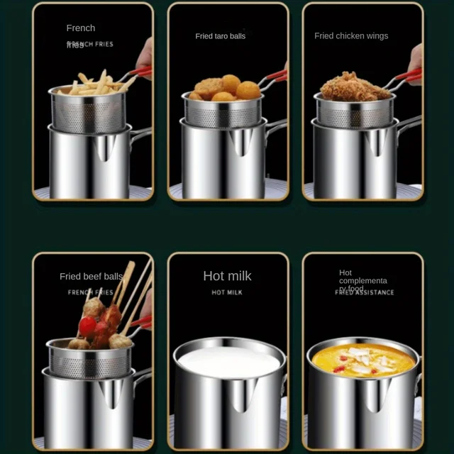 4-Piece Stainless Steel Fry Basket Set 4