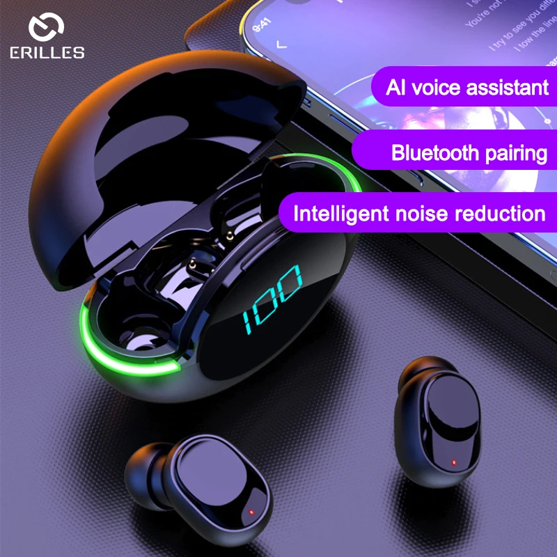 

Y80 Bluetooth TWS Wireless Earphones In Ear Bluetooth 5.1 Running Sport Stereo Sound With Mic Earbuds Gaming Headset for Apple