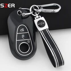Premium TPU Car Key Protector and Keychain (Black Set 3)