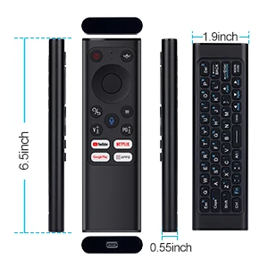 iPazzPort Universal Remote Mini Keyboard Wireless Combo With Voice Air Mouse, IR Learning Controller For Android TV_voghion.com