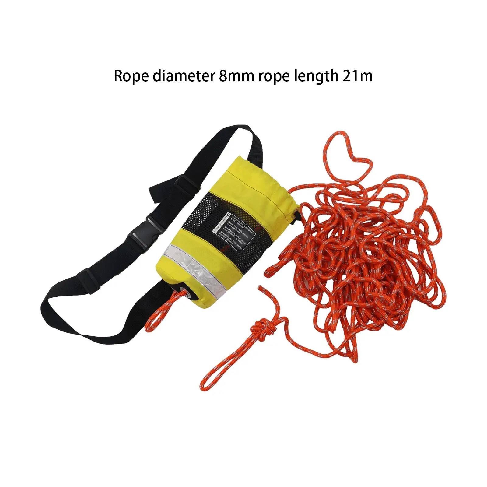 21M Length Throw Bag Rescue Rope Flotation Device Durable Throw Rope Bag