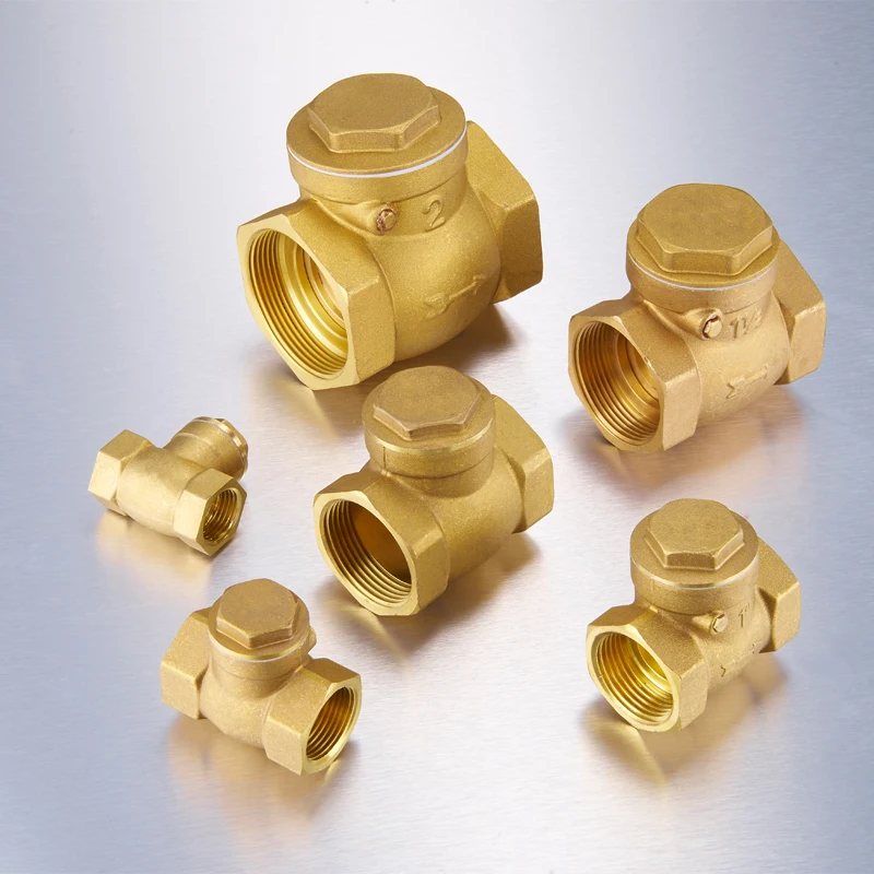 

TMOK 1/2" 3/4" 1 1/4” 1 1/2" 2 BSP Female Thread horizontal Brass Check Valve Non-return one-way valve 6 Point