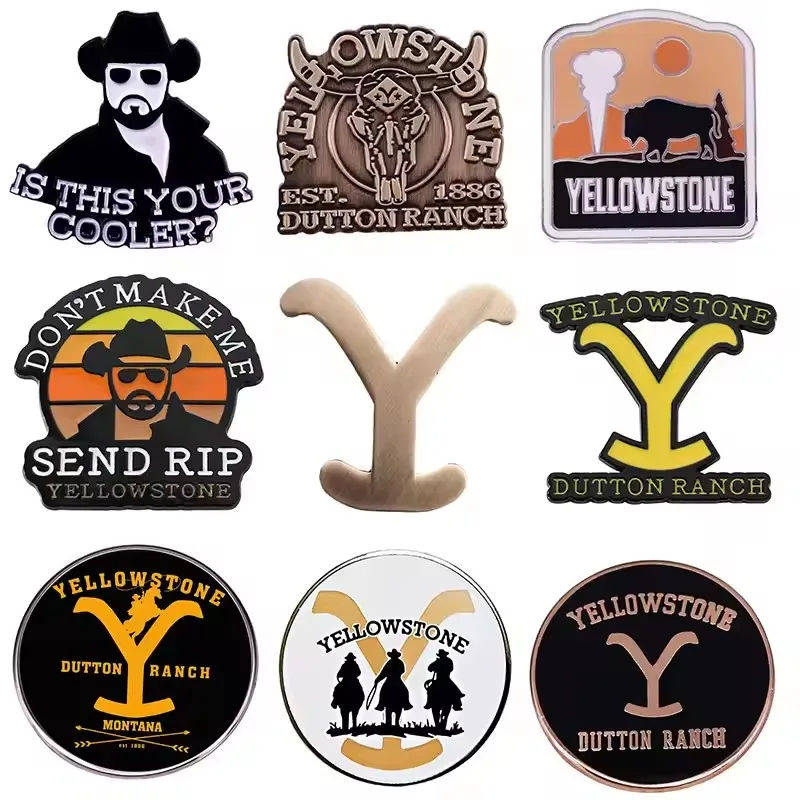 Yellowstone Dutton Ranch Enamel Pin TV Drama Retro Badge Backpack