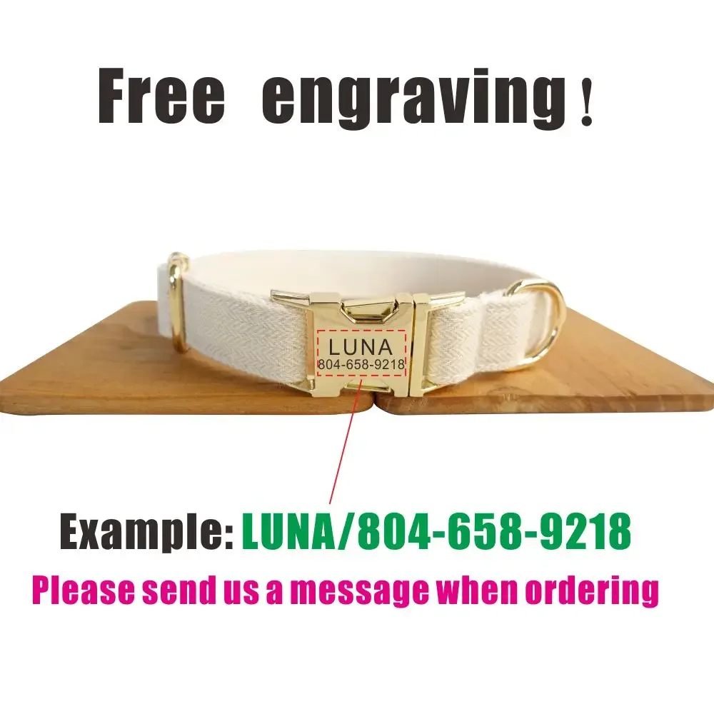 Personalized Dog Collar Free Engraving ID Name Tag Pet Accessory