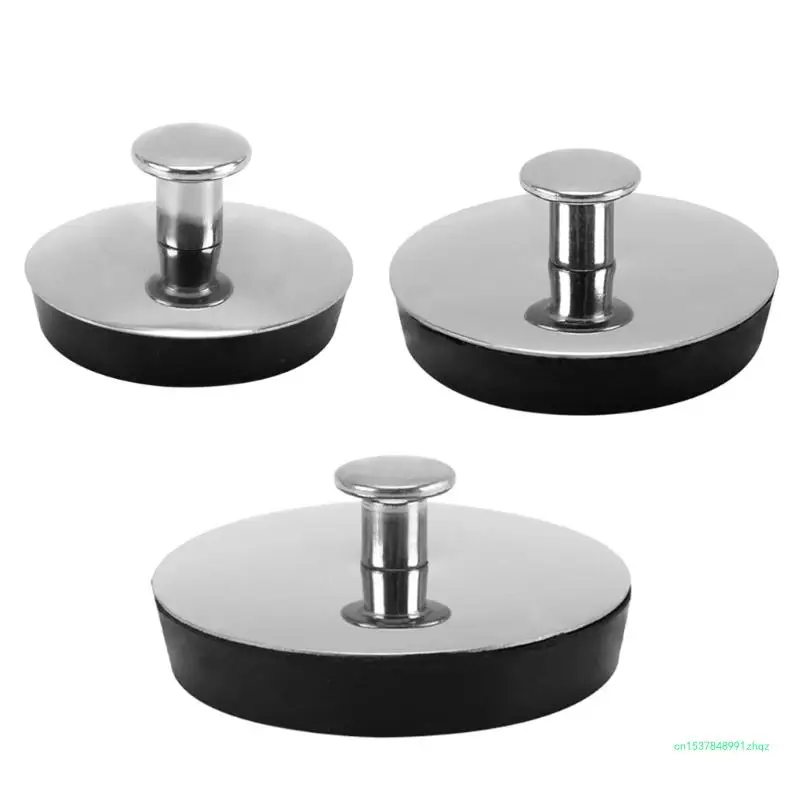 

Universal Bath Plug Caps Stainless Steel Drain Plug for Kitchen Bathroom