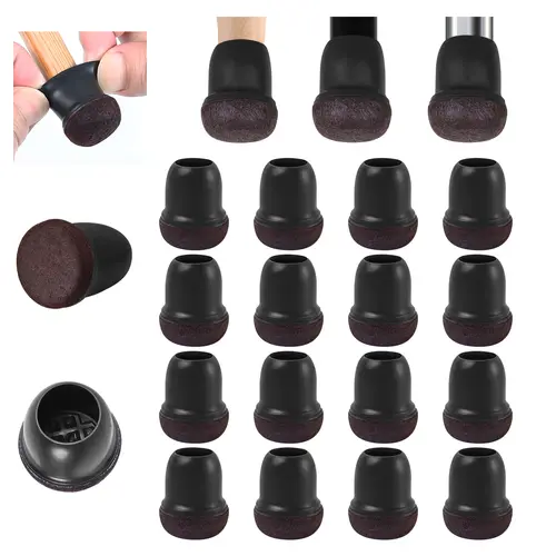 16PCS Transparent Table Chair Leg Protectors Caps Round Square for Furniture Foot Legs Cover Floor Protector with Felt Bottom - Image 25