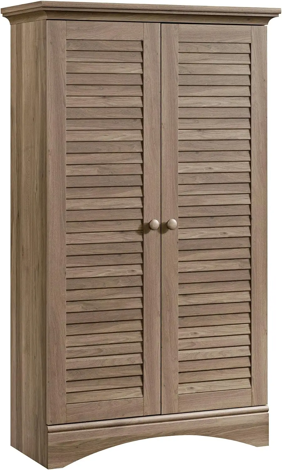 

Sauder Harbor View Storage Pantry Cabinet, L: 35.43" x W: 16.73" x H: 61.02", Salt Oak finish