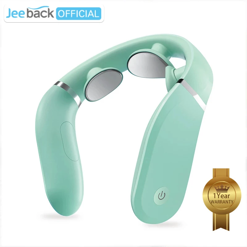 Jeeback-Massageador Elétrico Pescoço, Compressa Quente e TENS Pulsante, Cabeças Flutuantes para Relaxamento Duplo, G2-F, 3x360 °, 42 ℃