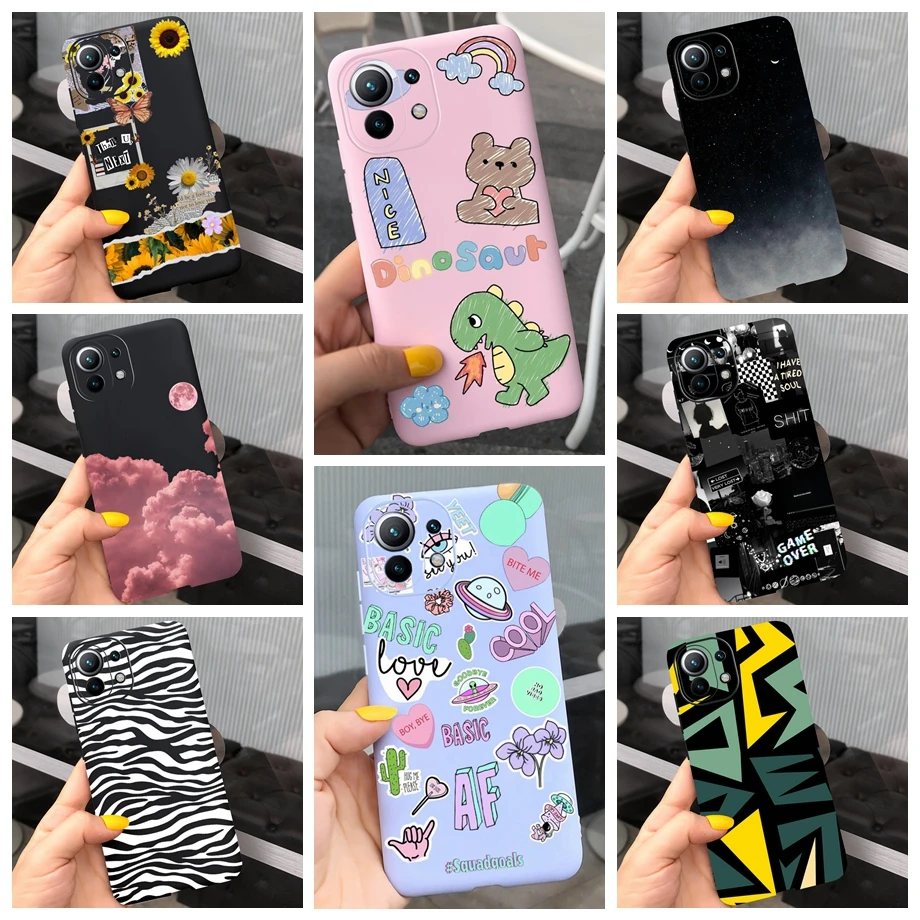 Чехол для Xiaomi Mi 11 Lite, мягкий тонкий бампер с жидкостью для Xiaomi Mi 11 Lite