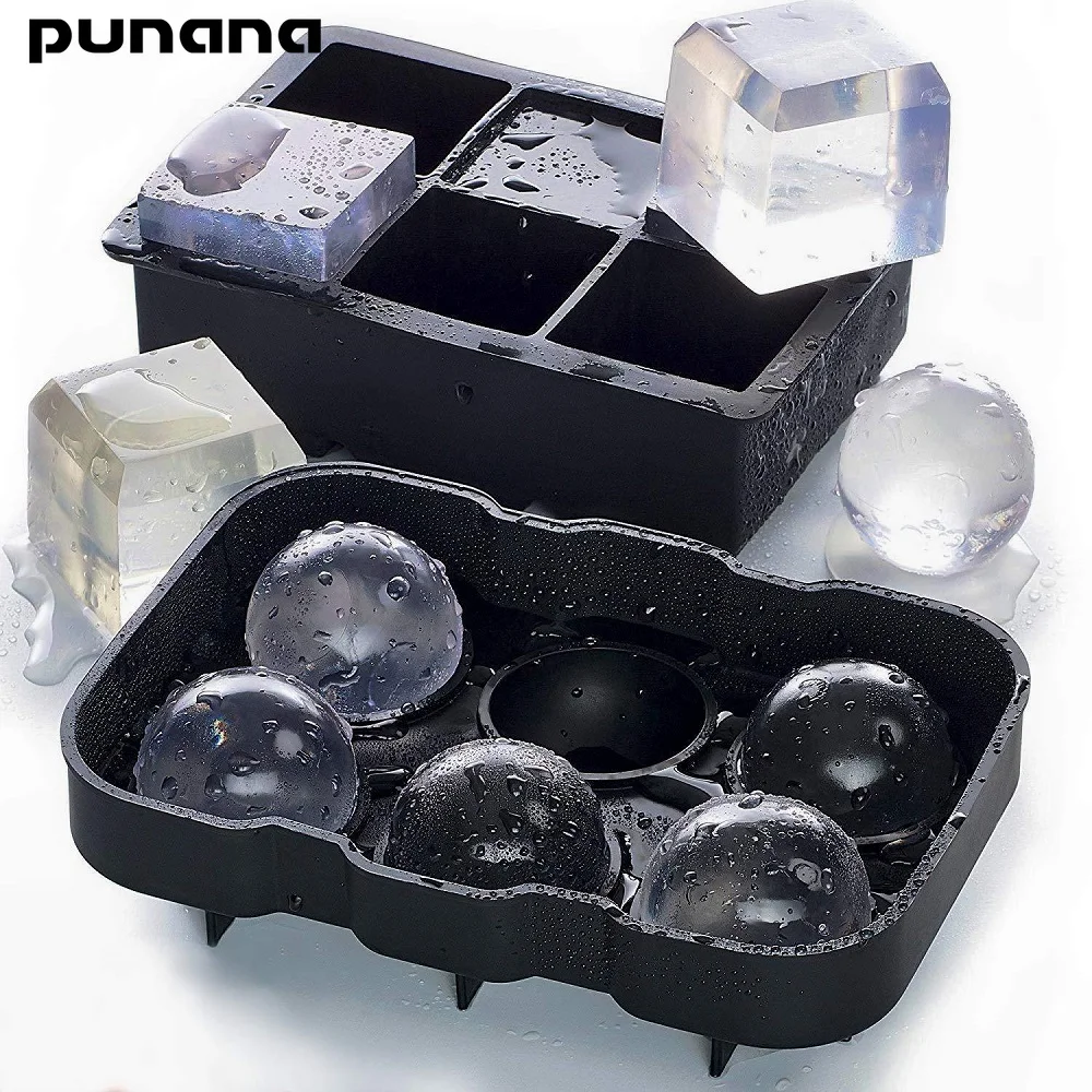 Lot De 2 Grands Bacs à Glaçons En Silicone Avec Couvercle Pour