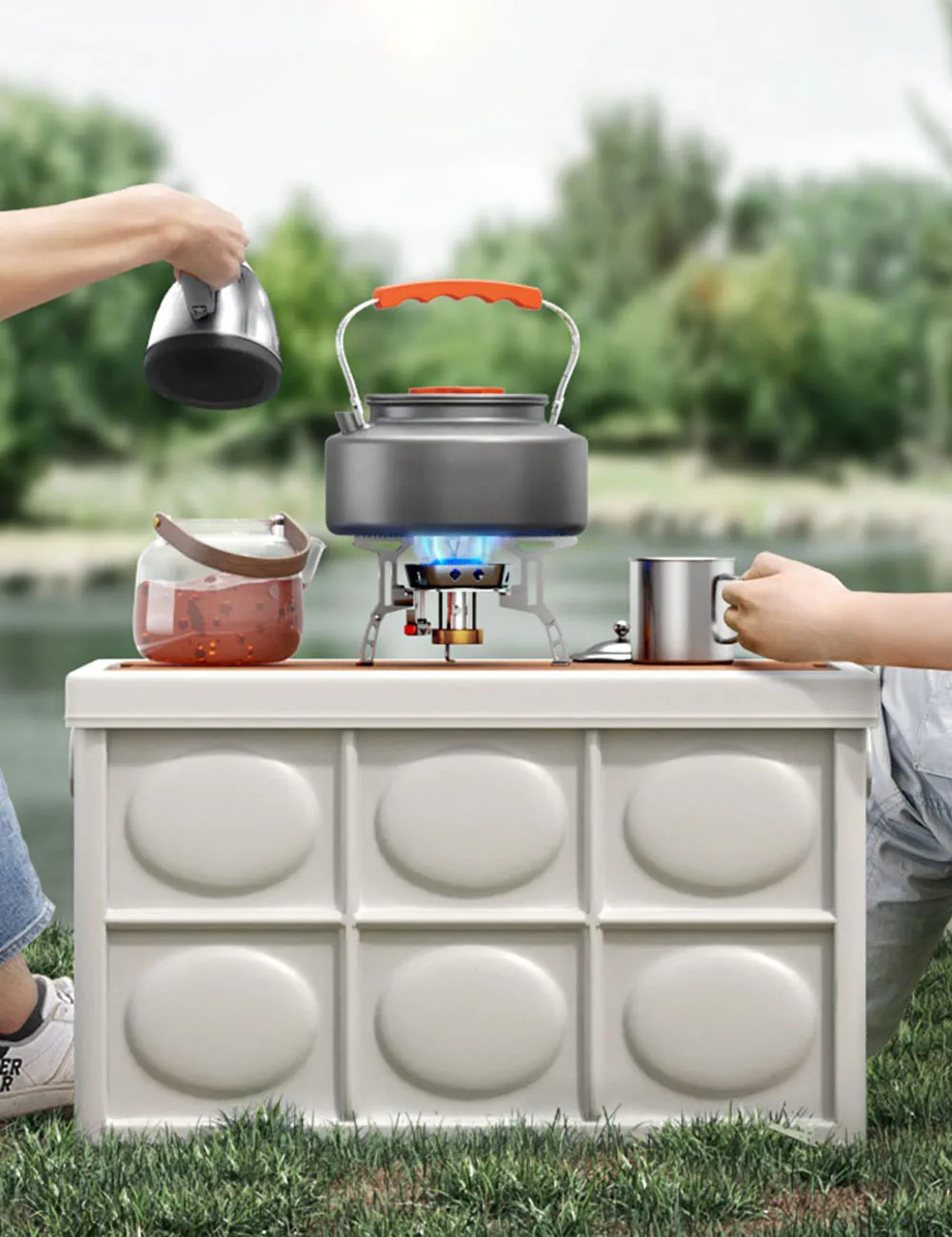 Description Picture 2 of itemMini collapsible windproof stove portable fierce stove outdoor cookout windproof stove gas tank stove