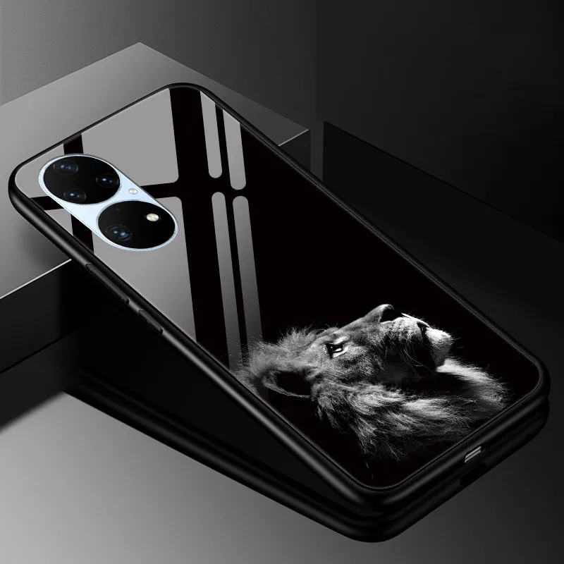 Luxury Tempered Glass Phone Case with Hard Back Bumper