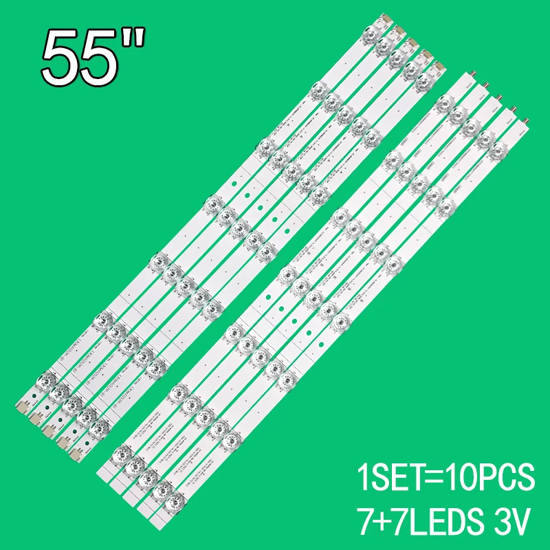 10PCS For  Hisense_55_HD550S3U51_TAL1 5×14_3030C_d6f-2d1_7S2P  H55A6500 H55A6500UK H55AE6400 55H8E 55H9E IC-A-CNDN55D975