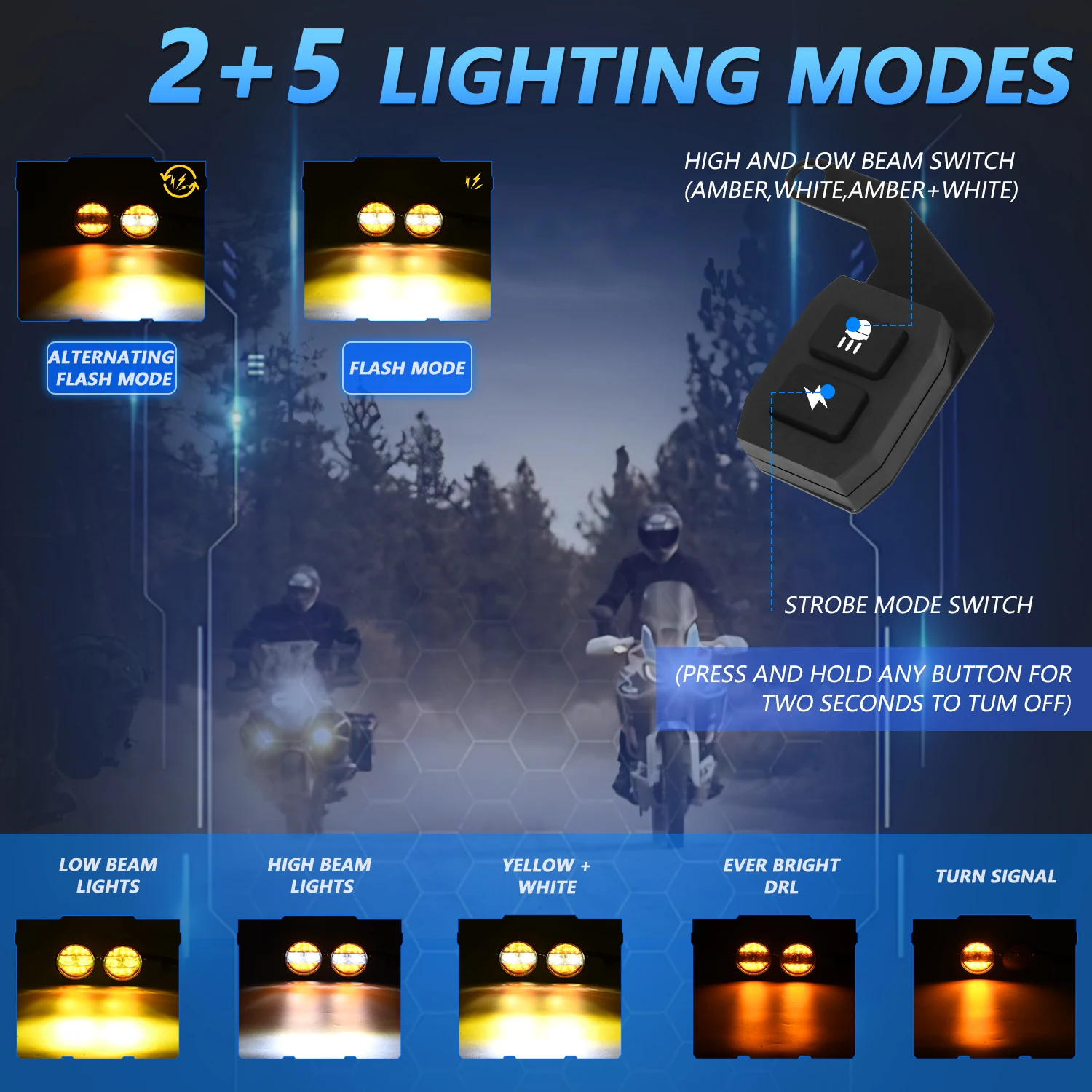 4inch LED Mile Headlight Bar Running Turn signal Boat Work Fog Motorcyle Light S