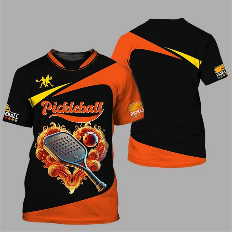 T-shirt Pickleball Sport di squadra per uomo Abbigliamento O Collo T-shirt a maniche corte Cool Fashion Pattern Design Trend Outdoor Tee Top - immagine 3