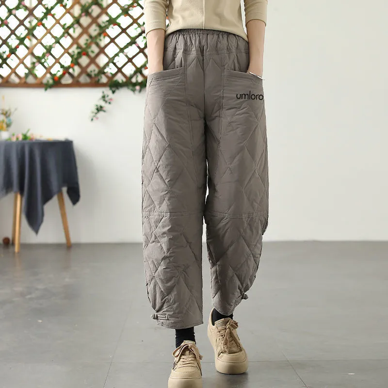 신상바지 Winter Golf Wear Women Korean Golf Pants Thickening High Waist Straight Pants Fashion Casual Women Clothes