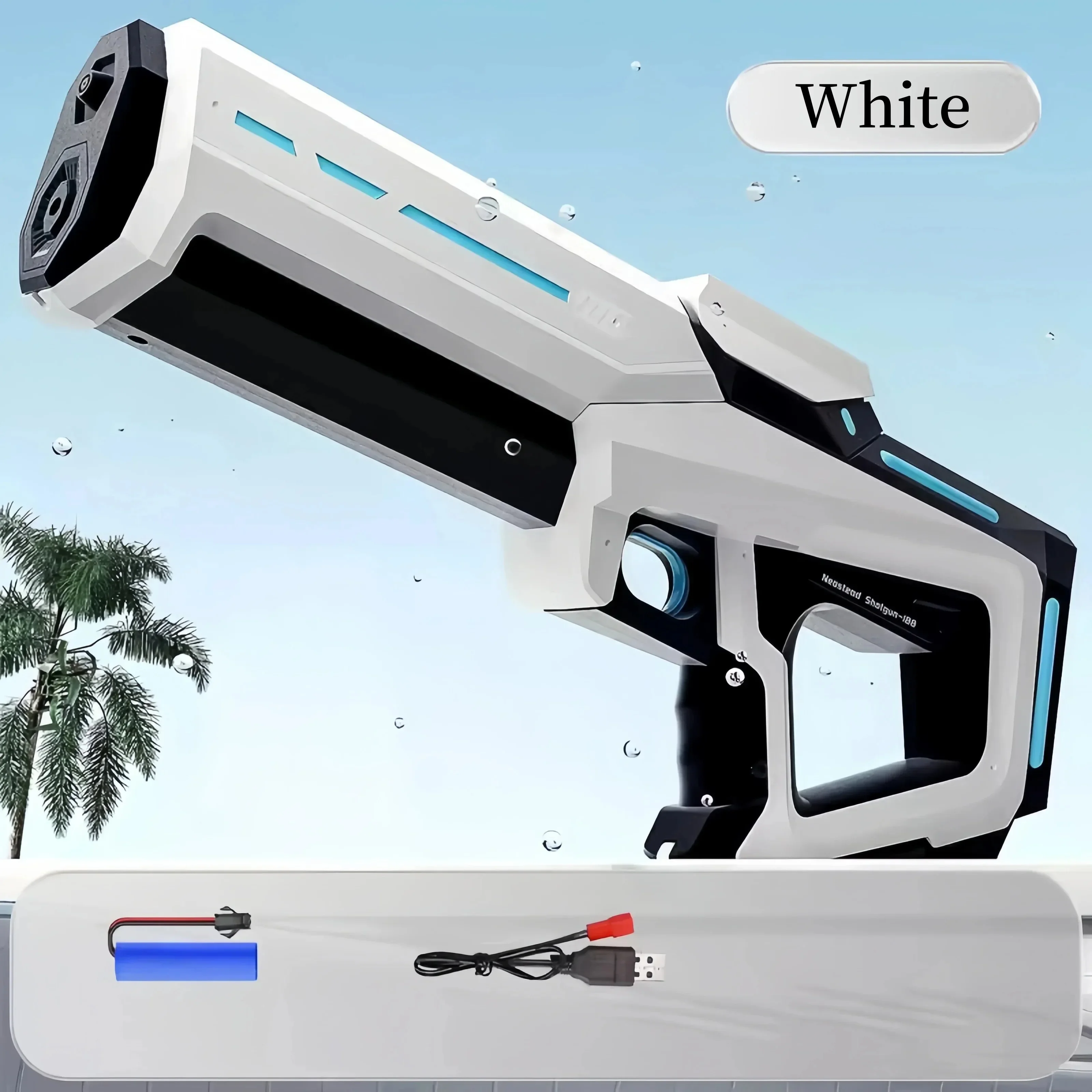 Water Guns Pulse electric water gun water festival toy automatic suction strong spray children's high pressure gun