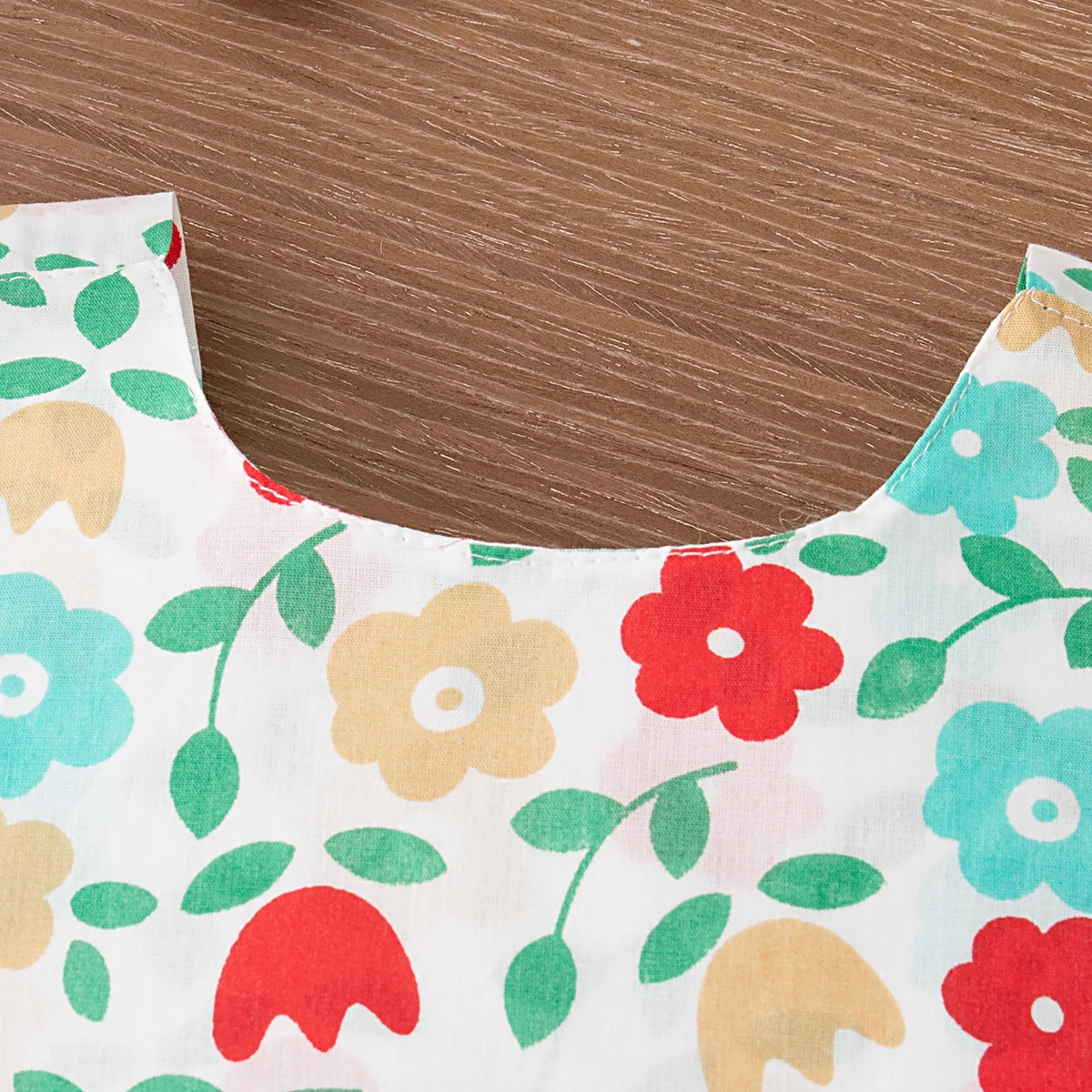 فستان بناتي صيفي طبعة زهور وقبعة