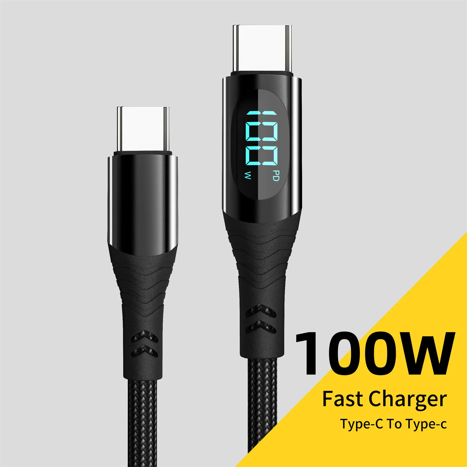 Cavo Display Digitale 7A 100W Tipo C Cavo Dati Usb C A Ricarica Rapida Per Macbook Ipad Iphone 15 Pro Max Oneplus 12 Poco X6 Xiaomi