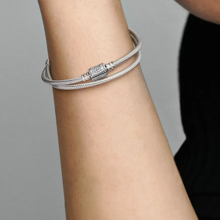 New 2024 Fashion 925 Sterling Silver Pandora Bracelet Suitable for Original Design Charm DIY Women's Jewelry Gifts