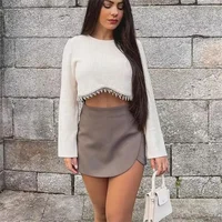 MUJER 2025 jupe-short asymétrique pour femmes rose noir Mini jupe Shorts femme mode taille haute jupes courtes été Shorts décontracté 6