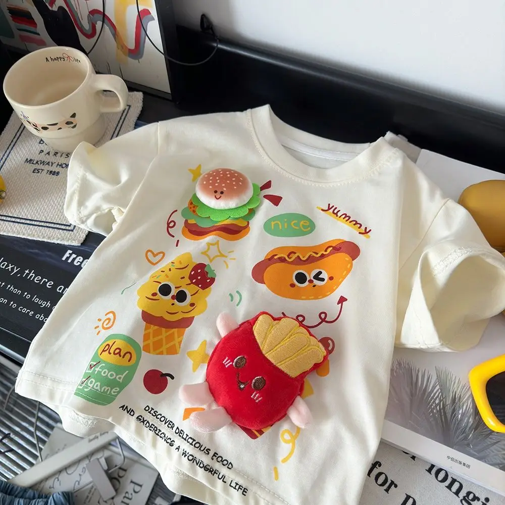 Description Picture 4 of itemCreative Children's Short Sleeves Cartoon Printed Pure Cotton Summer T-shirts Breathable Multiple Sizes Short Sleeve Tops