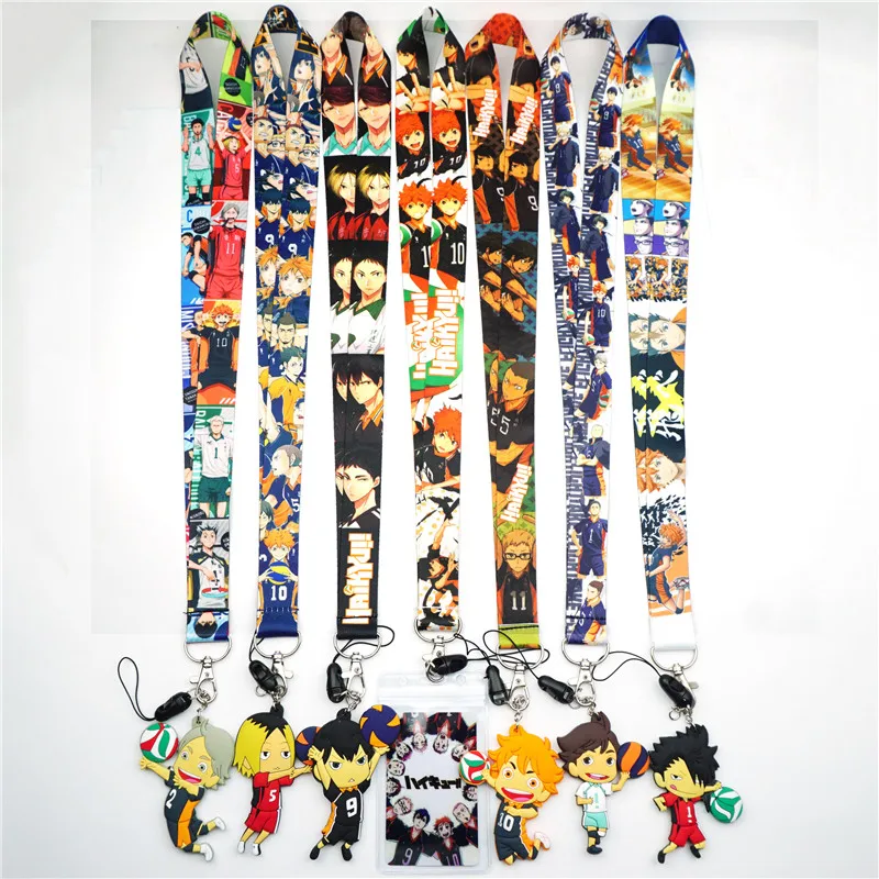 Anime Haikyuu Lanyard Neck Straps ID Badge Holder Pendant Keyring