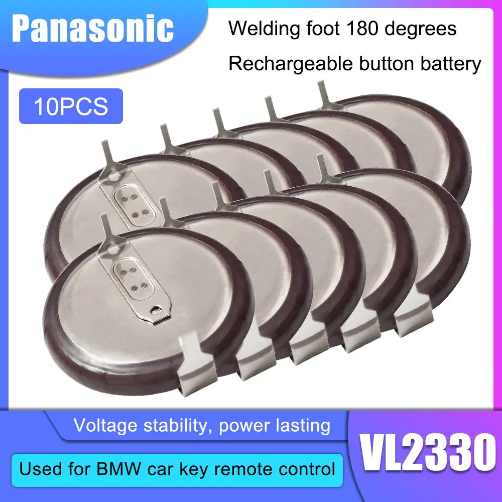 Batteria A Bottone VL2330HFN Batteria Ricaricabile Panasonic VL2330 3V - Pila A Bottone Li-Ion Per Telecomandi Auto E Dispositivi A Basso Consumo Batteria Ricaricabile Litio 3 Volt VL2330