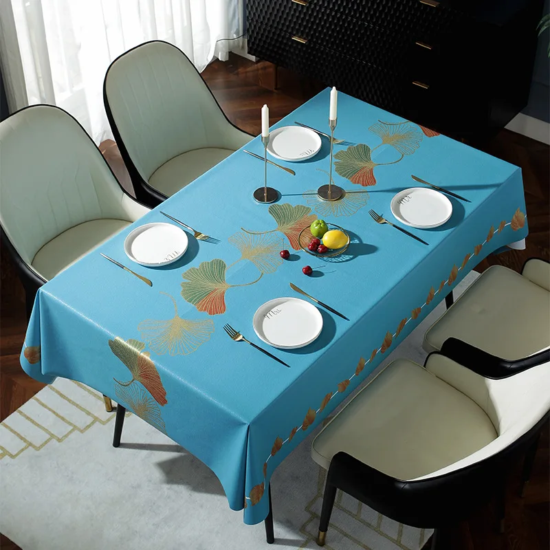 

Light luxury tablecloth waterproof, oil resistant, scald resistant, and wash free Chinese cotton and linen