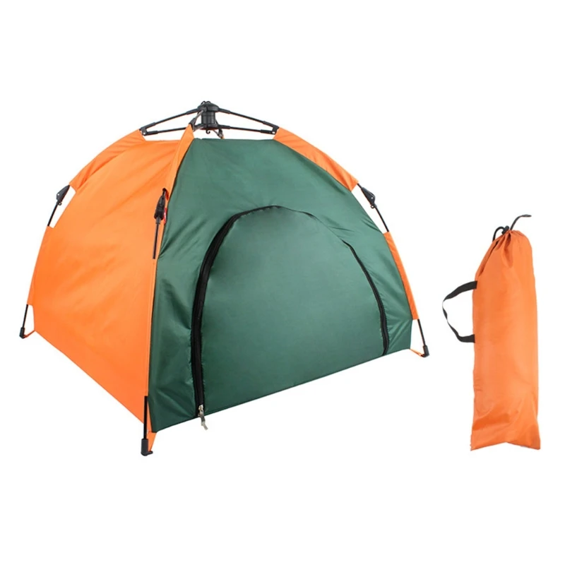 

25UC Waterproof Pet Dog Tent House Breathable Puppy Kennel Portable UV Resistant for Cat Bed with Pad Folding Indoor Outdoor for